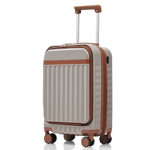 Luggage Set of 3, 20inch with USB Port, front opening design Airline