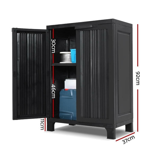 Gardeon Outdoor Storage Cabinet Box 92cm Lockable Cupboard Sheds